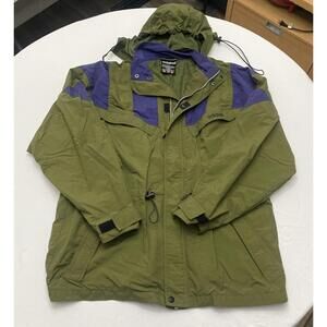 Vintage 90s Adidas Nylon Mountain Parka Jacket Mens Size L Green